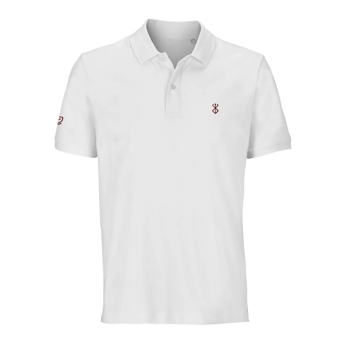 White Black Grey Blood Mark Polo Front Image_3