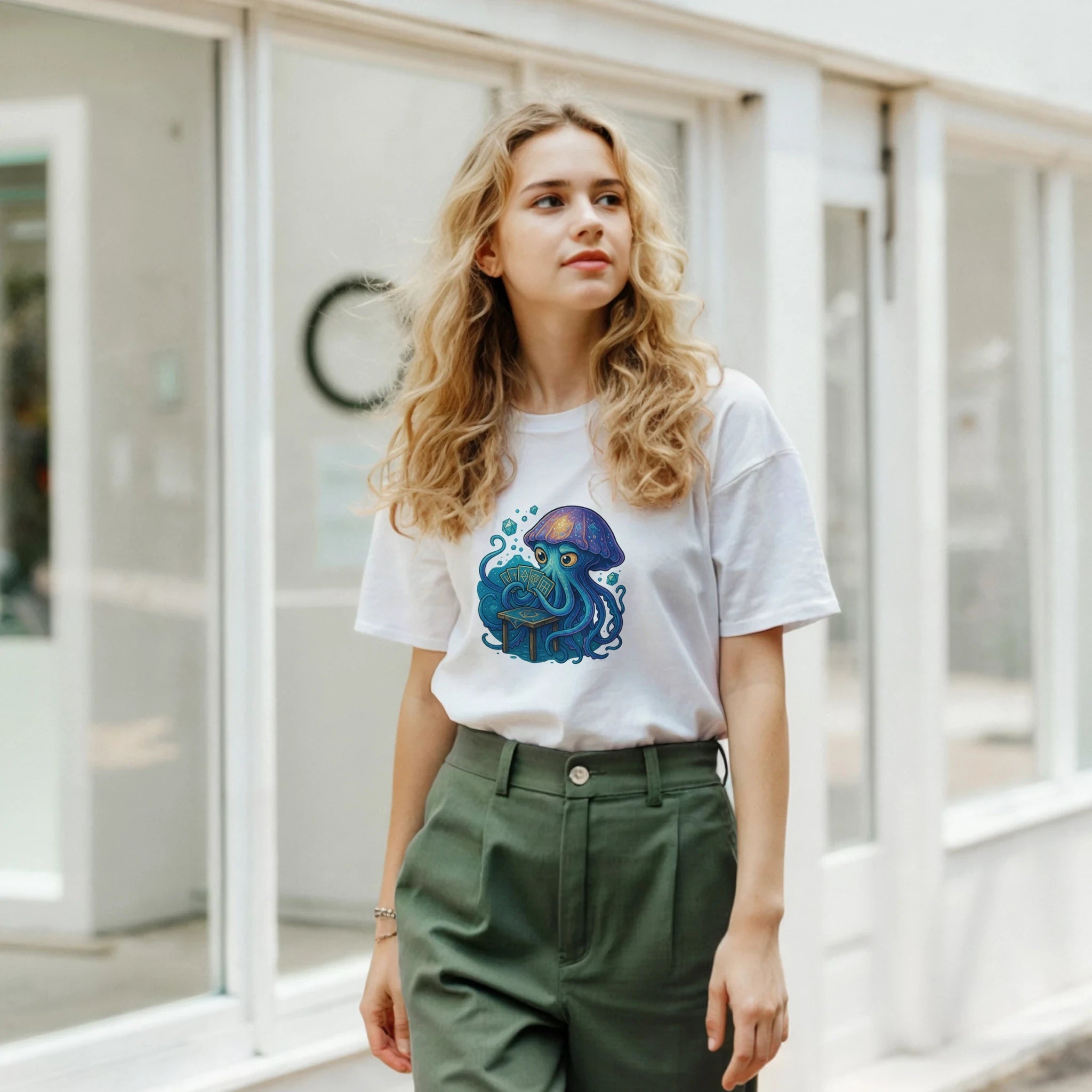 White Brainless Deck T-Shirt Front Image_4