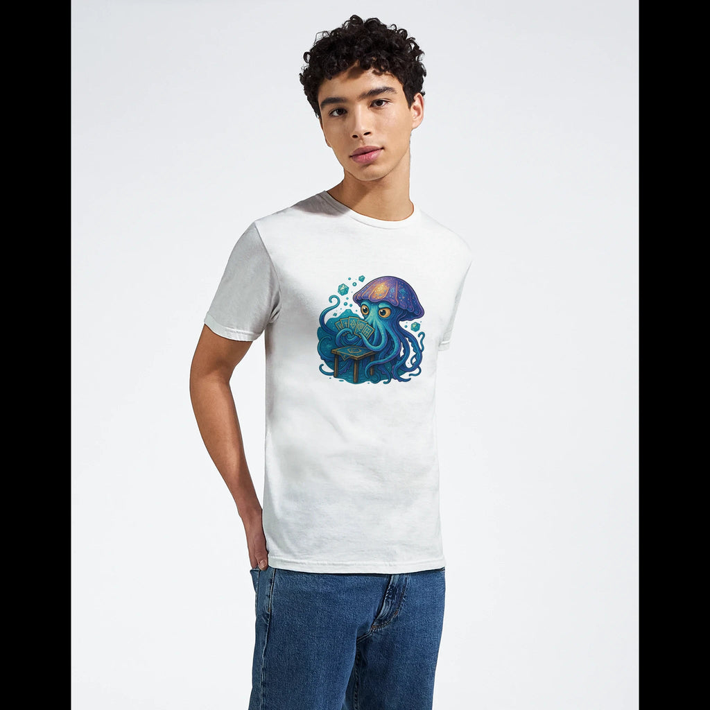 White Brainless Deck T-Shirt Front Image_1