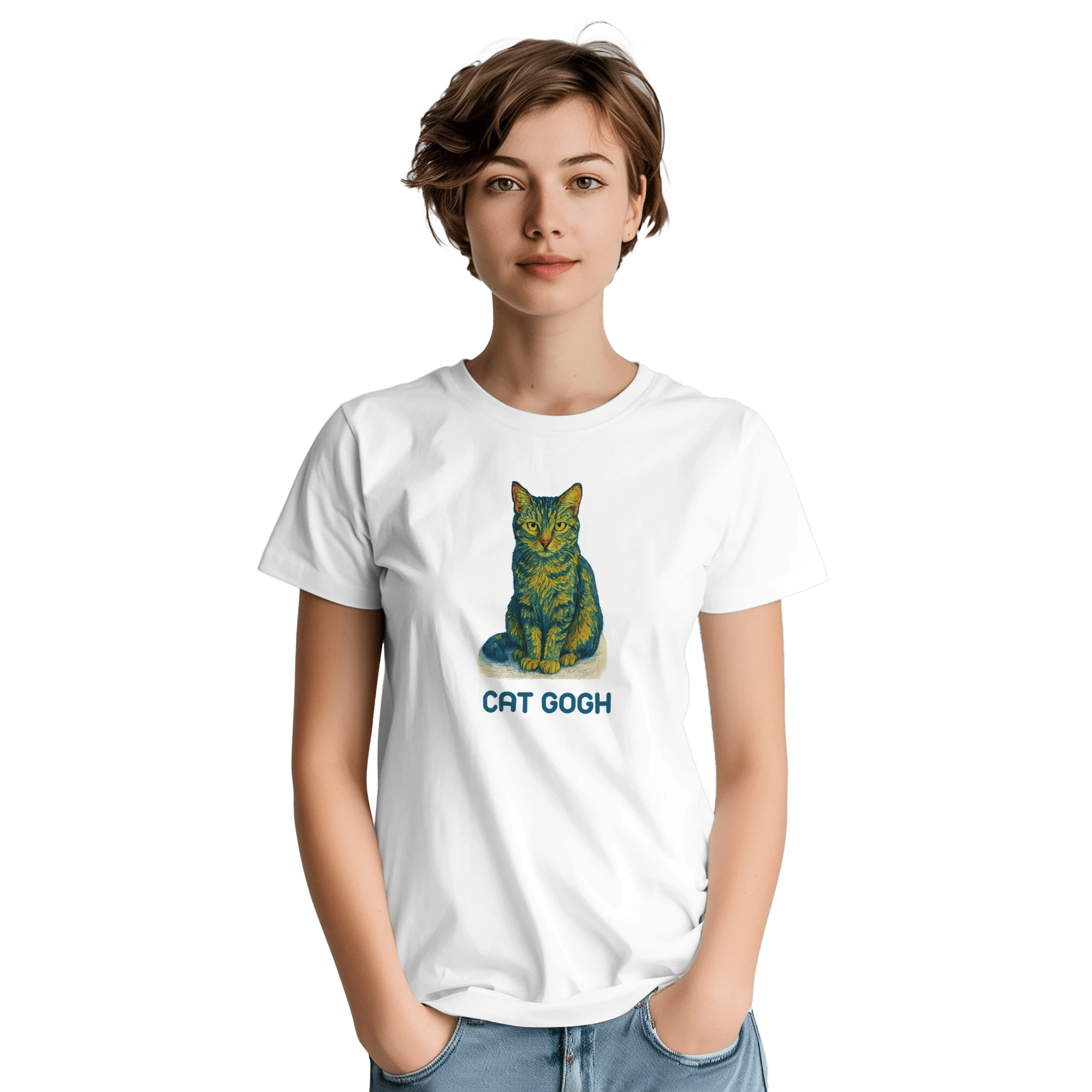 Cat Gogh T-Shirt Front Image_1
