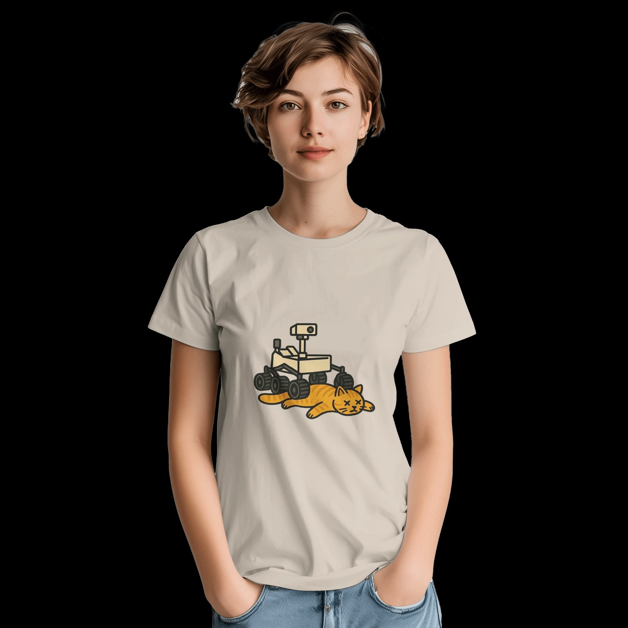 White Red Gold Black Grey Curiosity T-Shirt Front Image_14