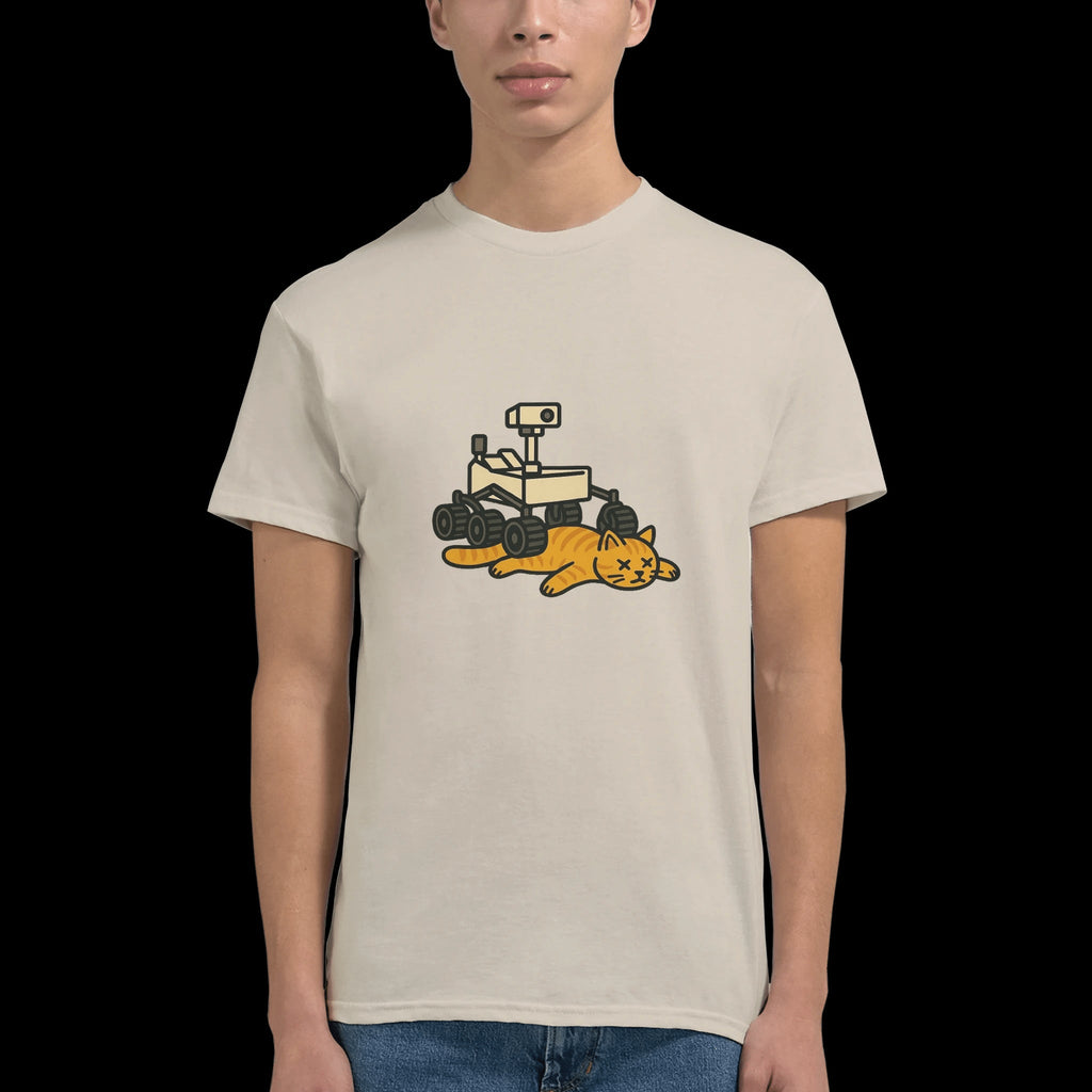 White Red Gold Black Grey Curiosity T-Shirt Front Image_13