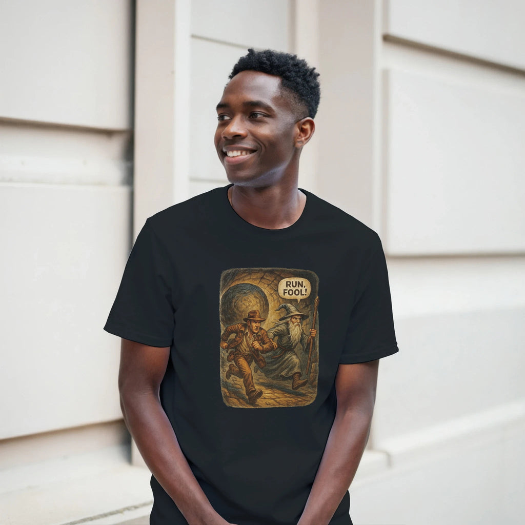 White Black Fool Ball T-Shirt Front Image_7