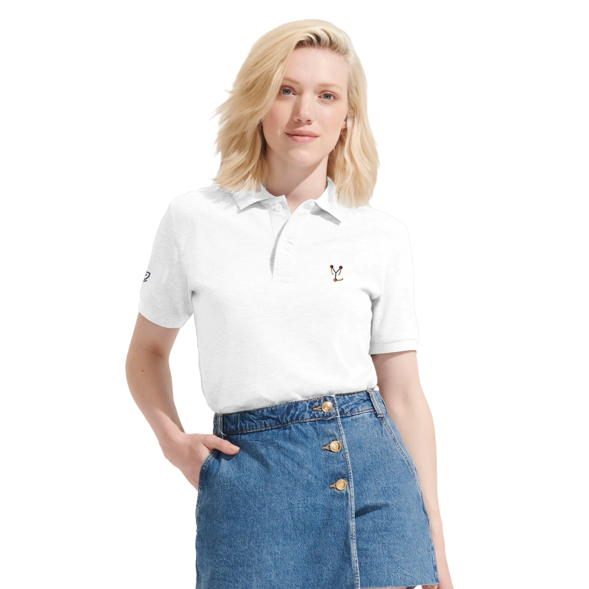 White Black Grey Future Polo Front Image_4