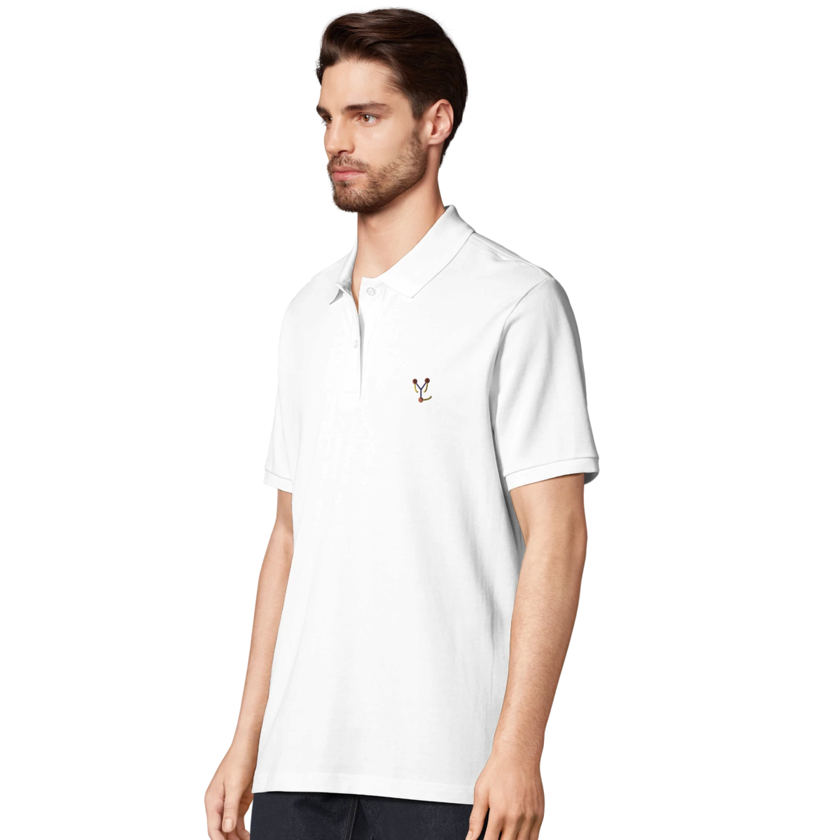 White Black Grey Future Polo Front Image_6
