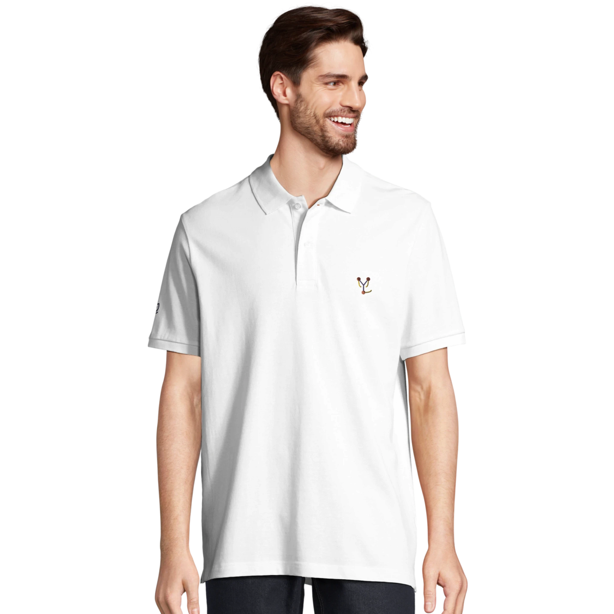 White Black Grey Future Polo Front Image_8