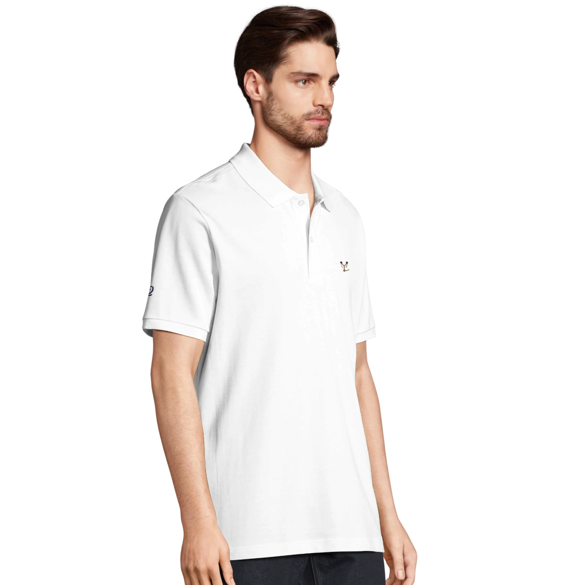 White Black Grey Future Polo Front Image_5