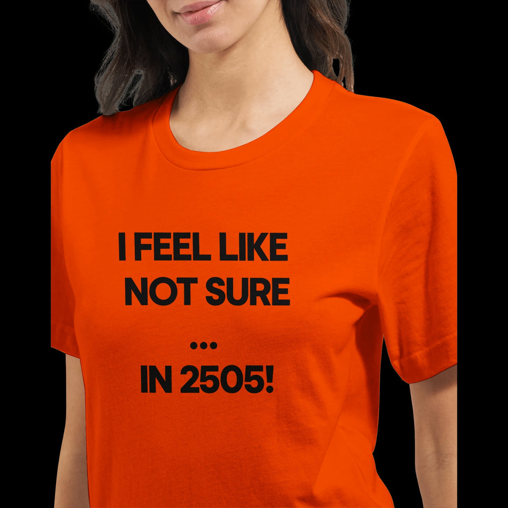 Orange White Futuristic 2505 T-shirt Front Image_1