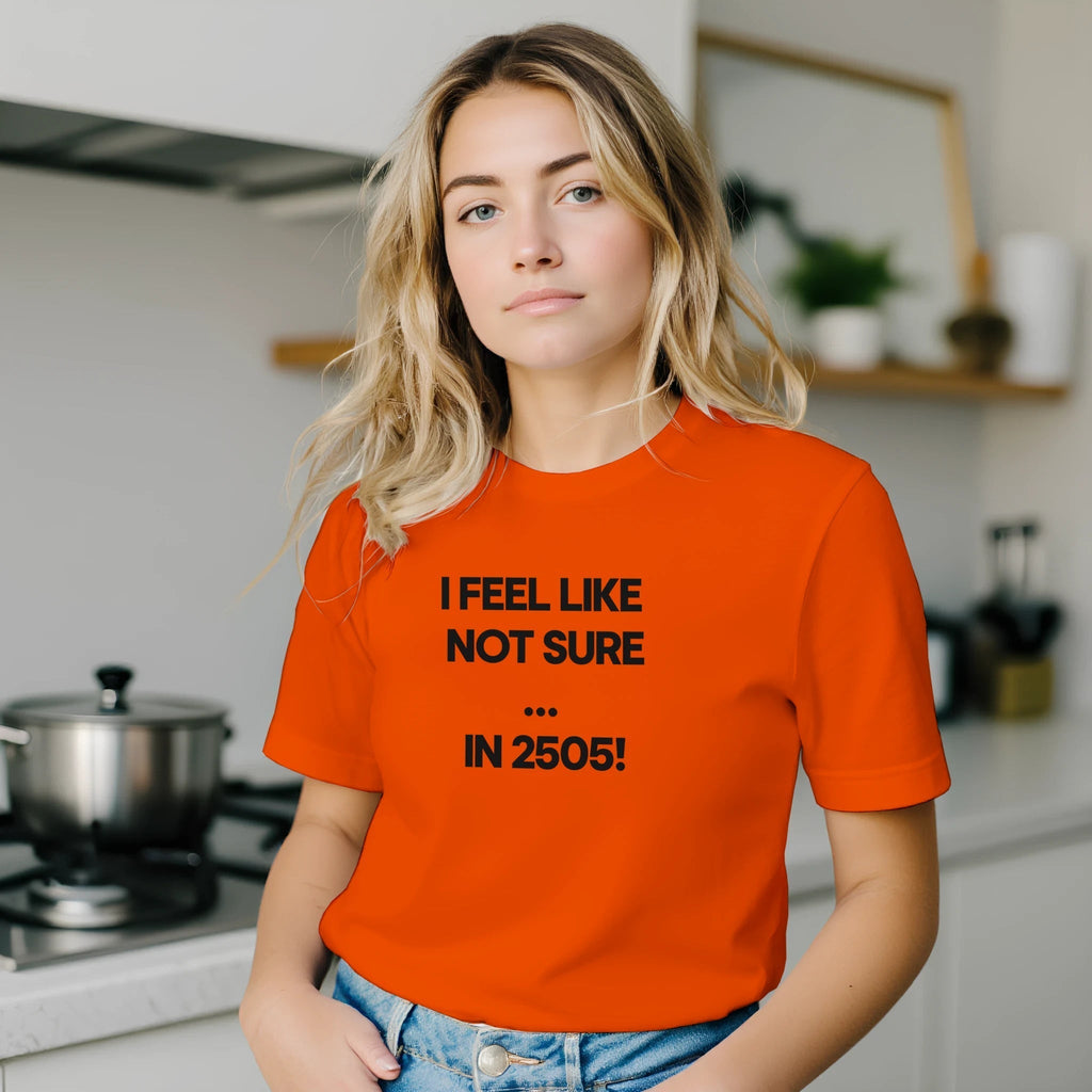 Orange White Futuristic 2505 T-shirt Front Image_8