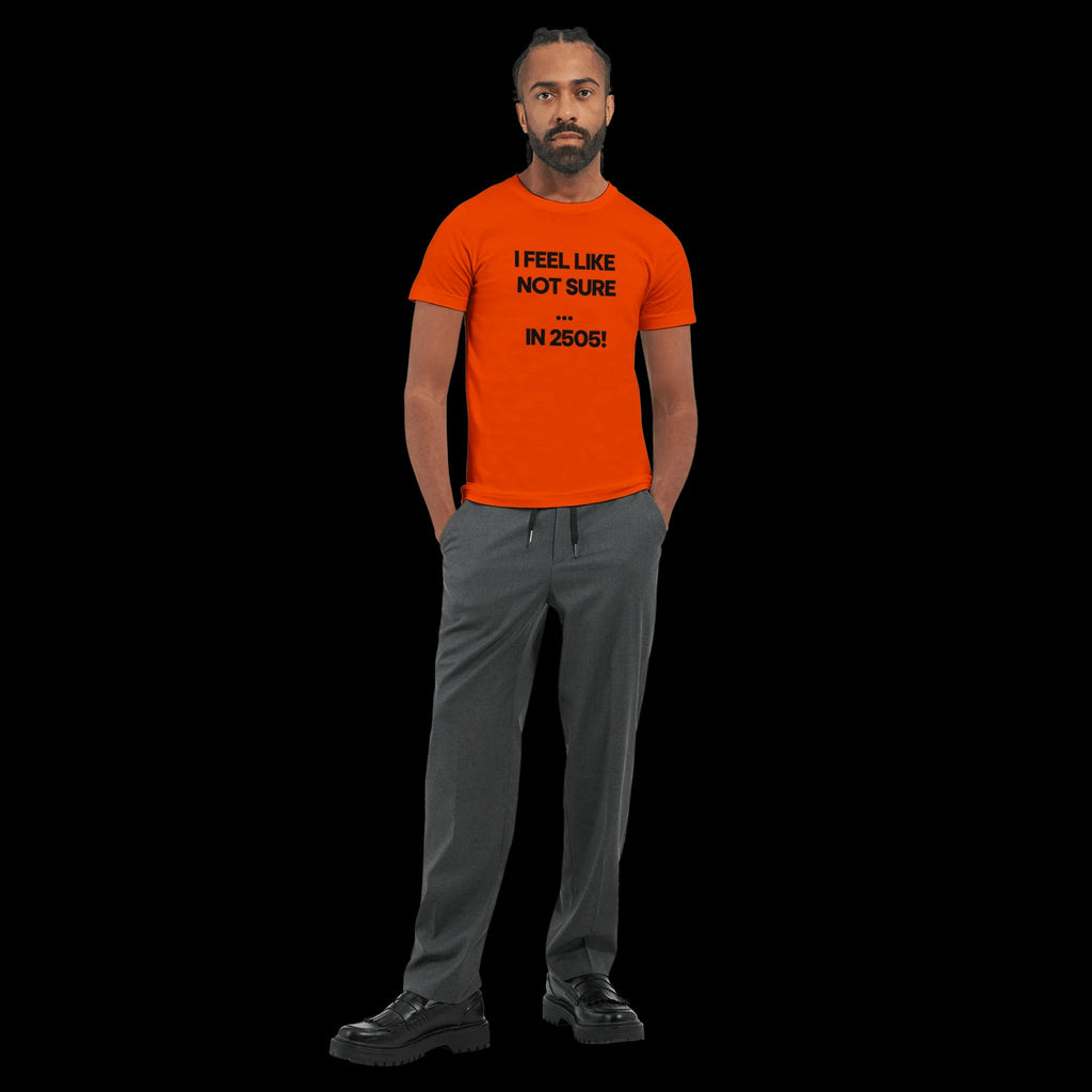 Orange White Futuristic 2505 T-shirt Front Image_3