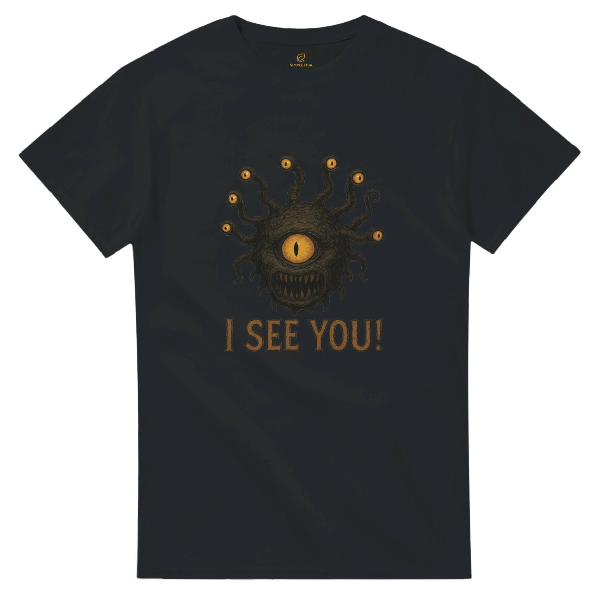 White Black I See You T-Shirt Front Image_8