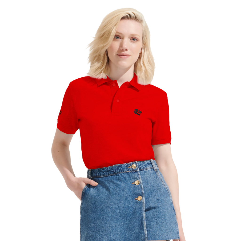 White Red Green Grey Jurassic Polo Front Image_7