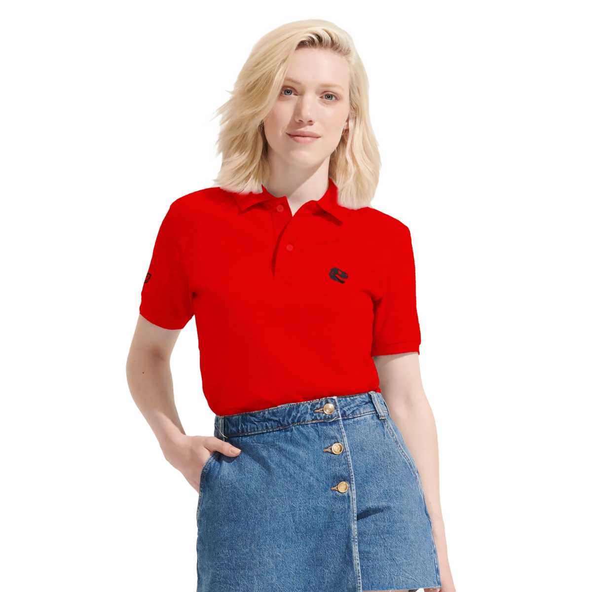 White Red Green Grey Jurassic Polo Front Image_7