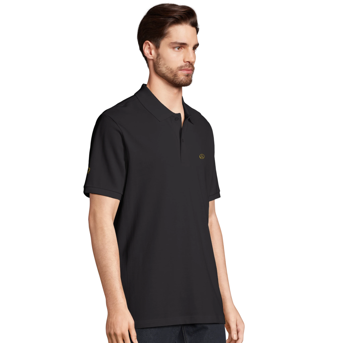 White Red Black Grey Lambda Polo Front Image_10