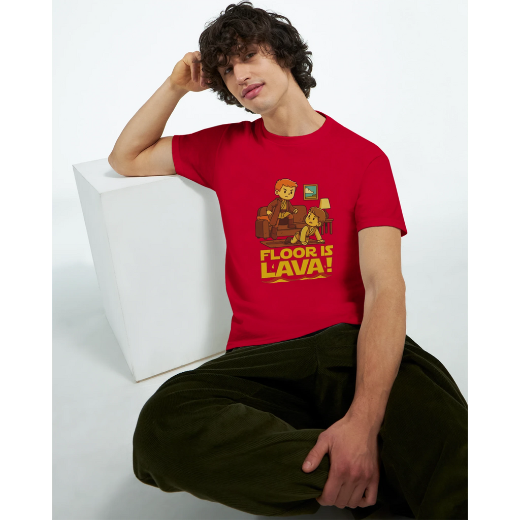 Orange Navy White Red Gold Black Maroon Lava T-Shirt Front Image_16