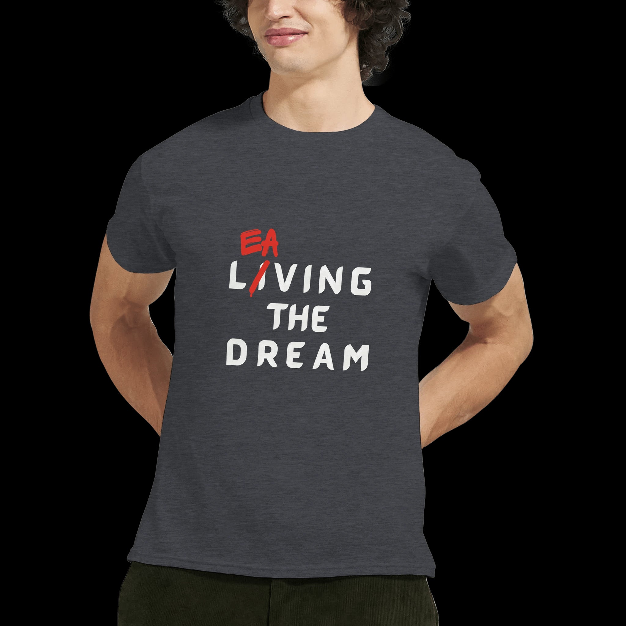 Navy Green Black Leaving T-Shirt Front Image_3