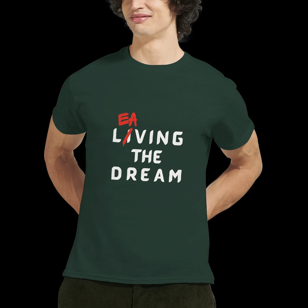 Navy Green Black Leaving T-Shirt Front Image_4