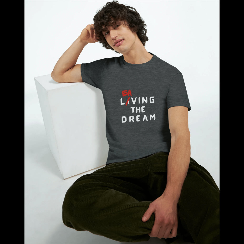 Navy Green Black Leaving T-Shirt Front Image_9