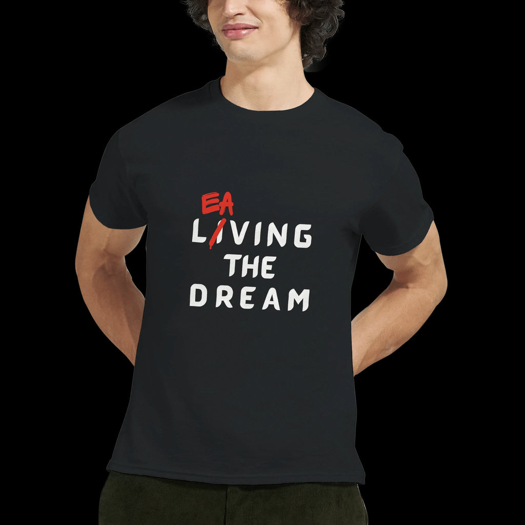 Navy Green Black Leaving T-Shirt Front Image_2