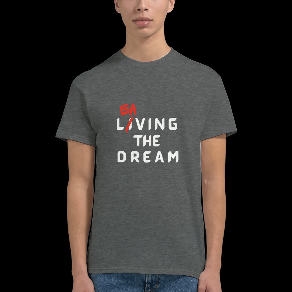 Navy Green Black Leaving T-Shirt Front Image_1