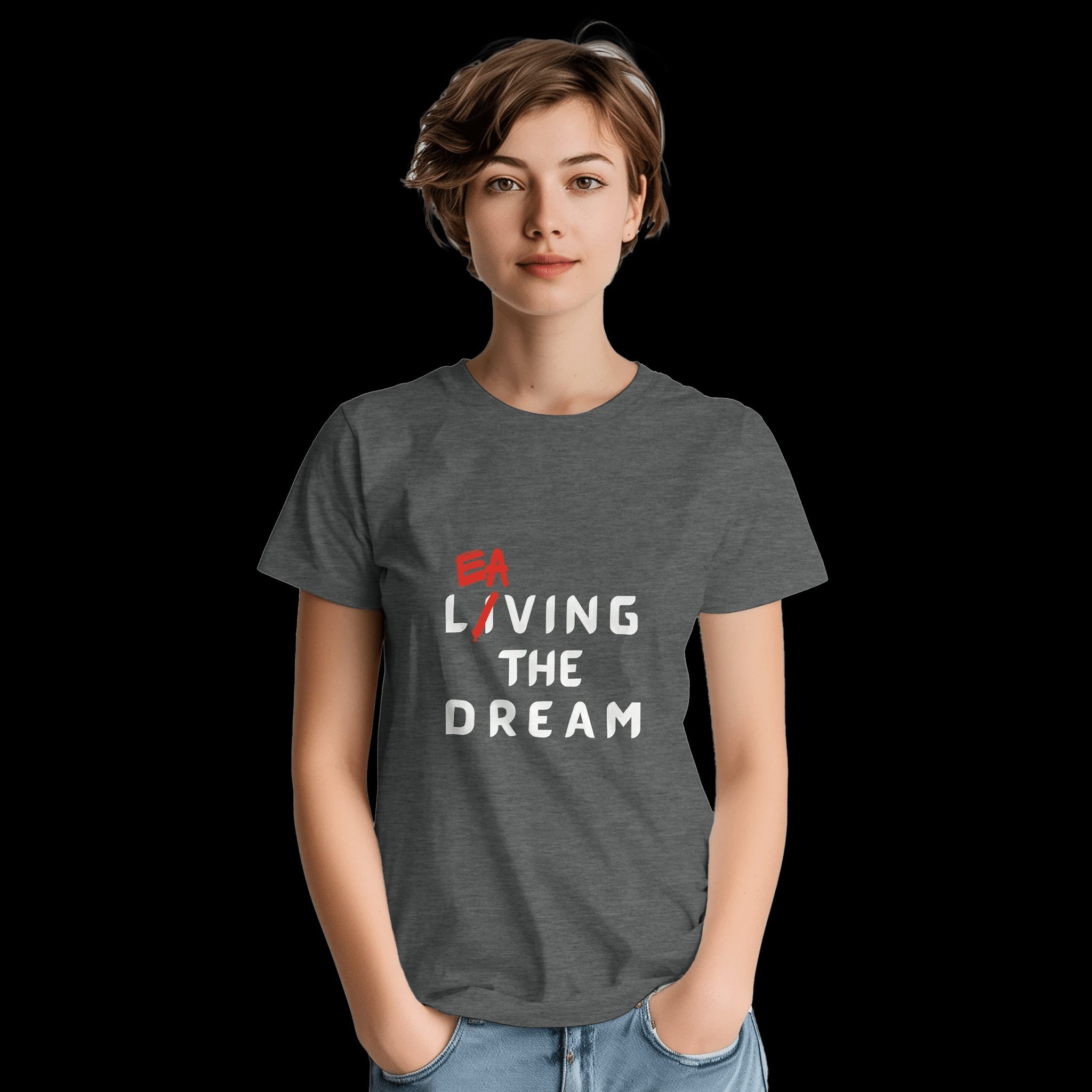 Navy Green Black Leaving T-Shirt Front Image_7