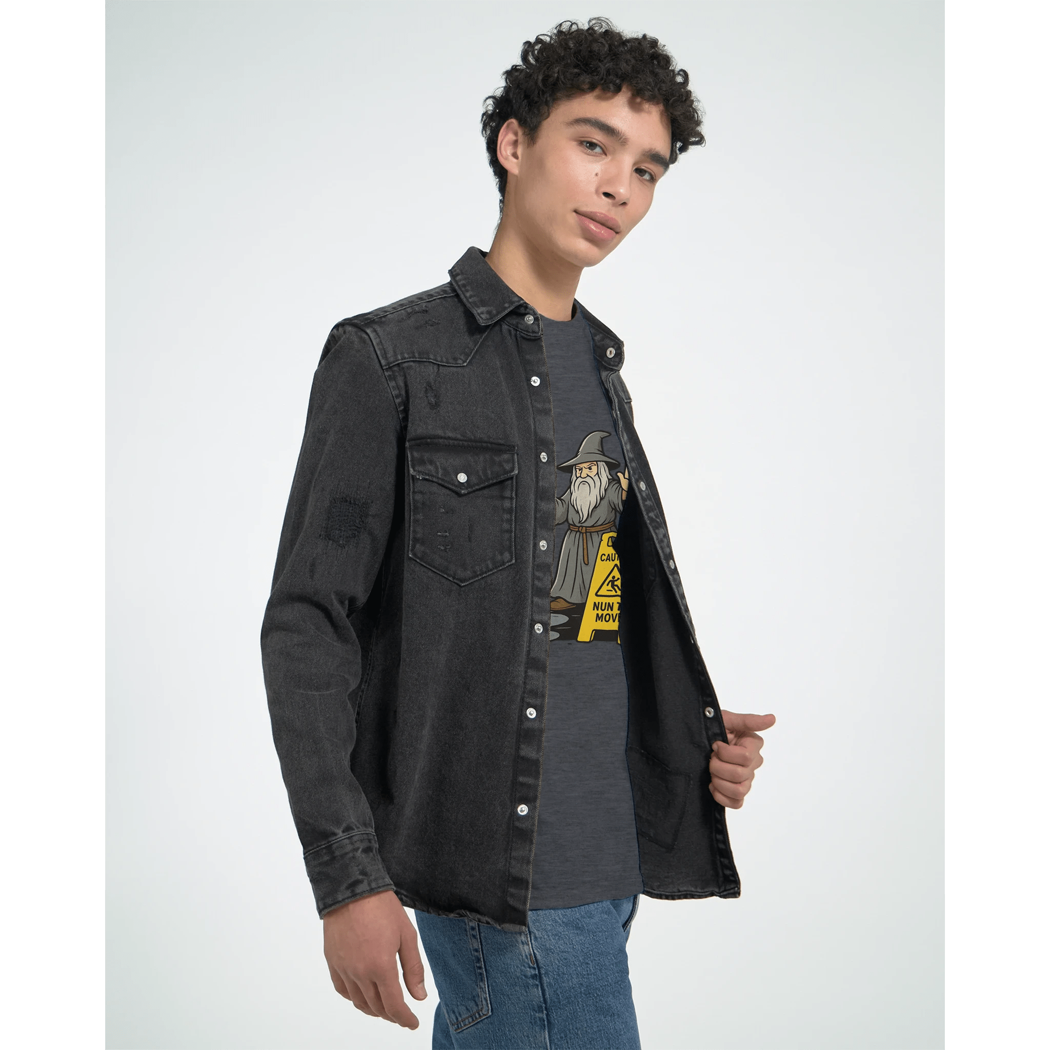 Navy White Red Green Black Grey NunTeMove T-Shirt Front Image_12