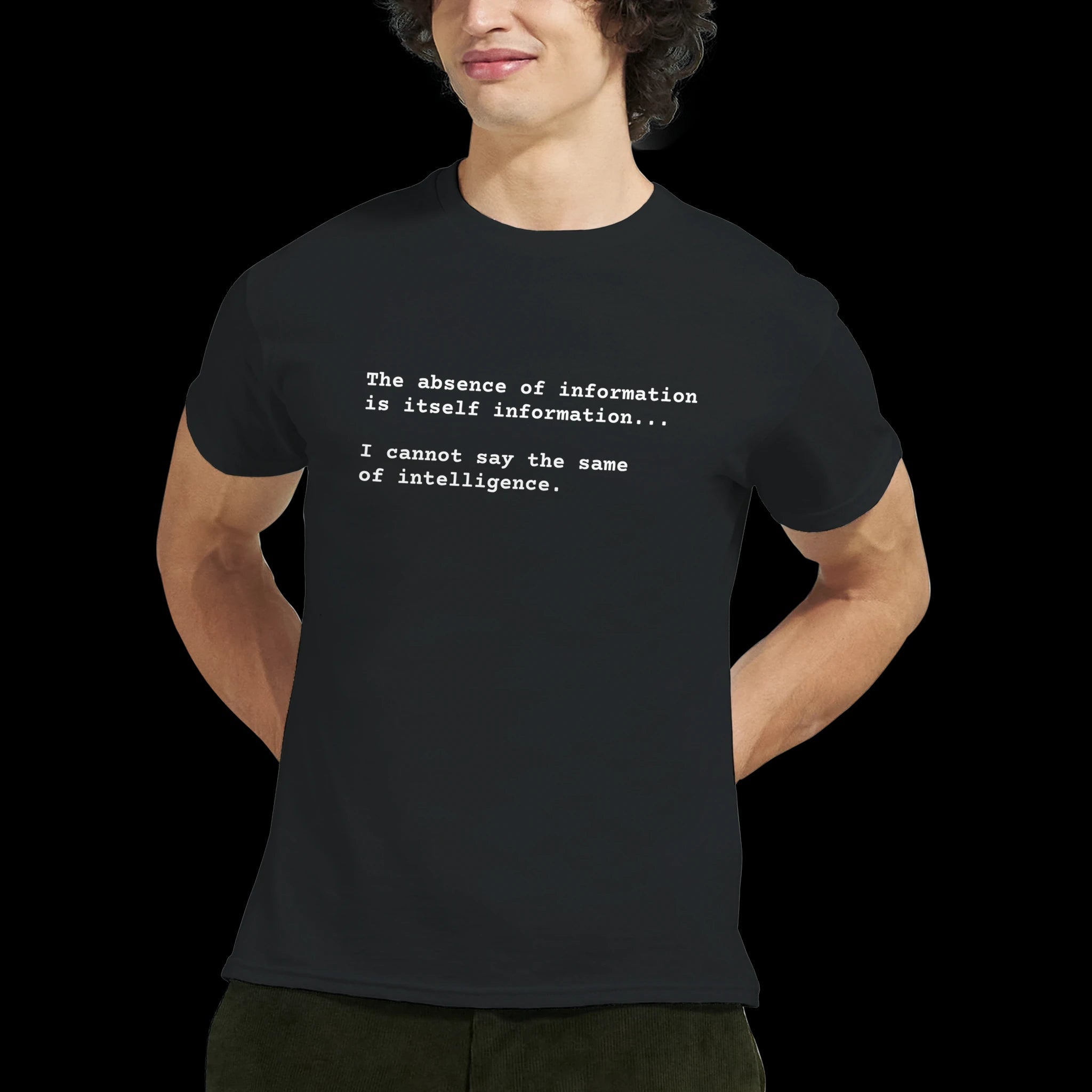 Information vs Intelligence T-Shirt Front Image_2