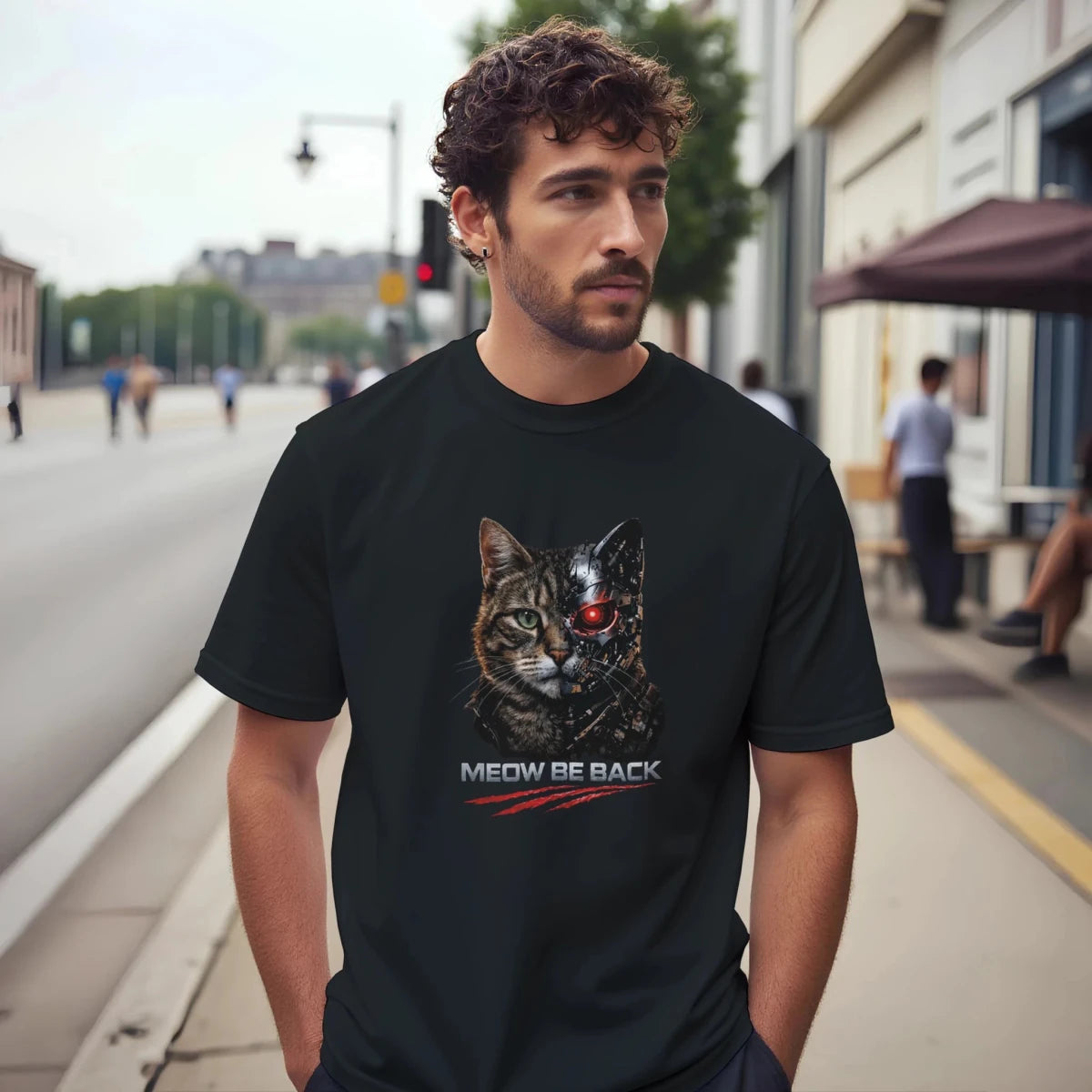 Purrminator T-Shirt – Your Wild Cat Companion - Simplethia - Purrminator T-Shirt – Your Wild Cat Companion