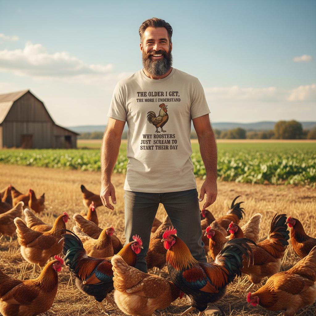 Rooster T-Shirt - Simplethia - Rooster T-Shirt