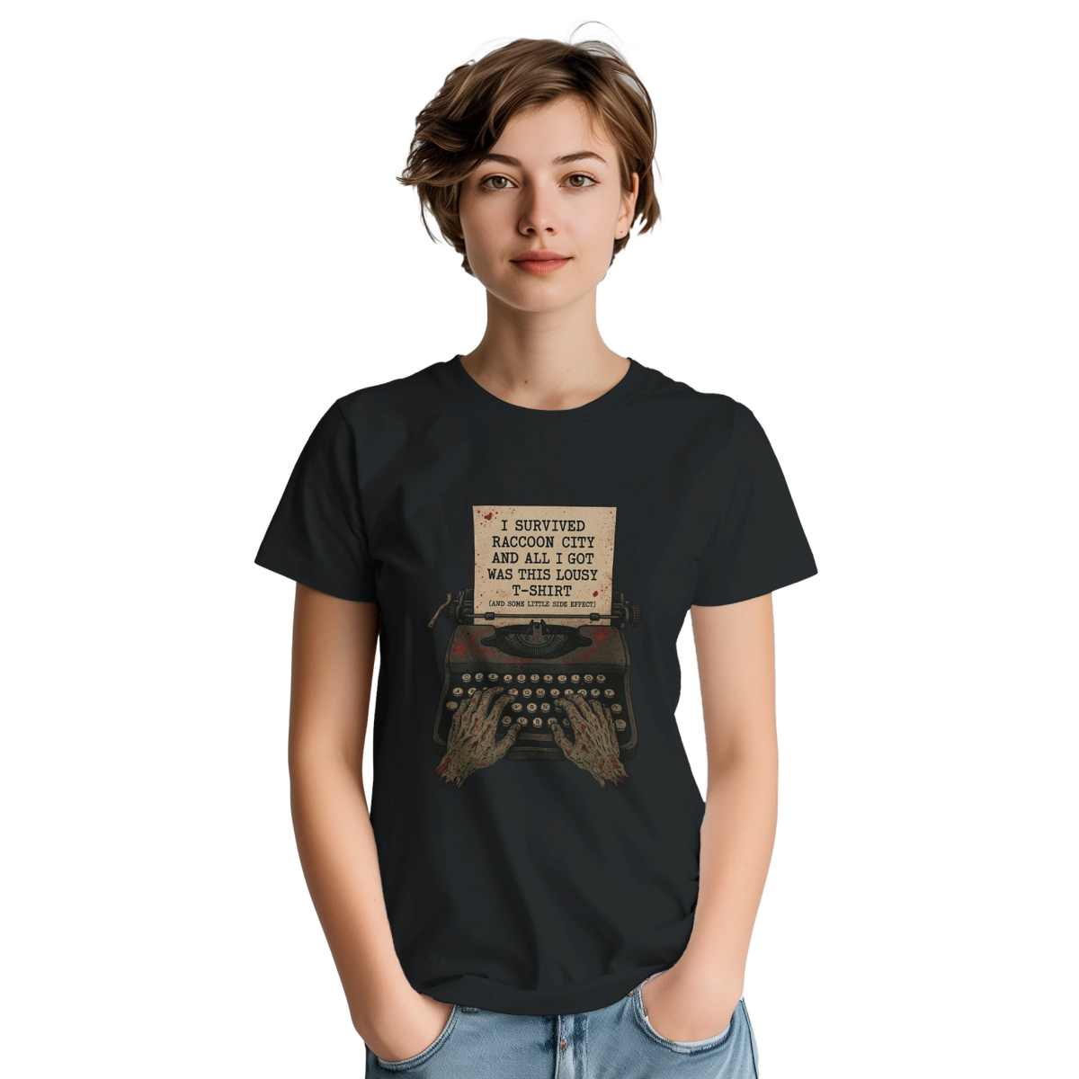 Black Red White Savepoint T-Shirt Front Image_10