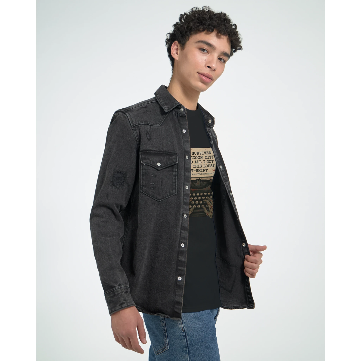 Black Red White Savepoint T-Shirt Front Image_9