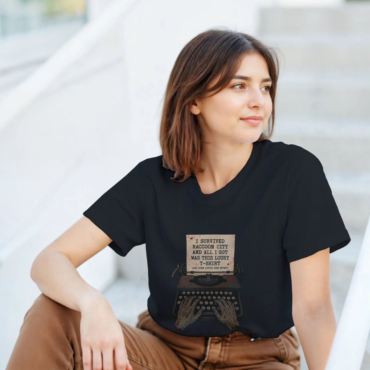 Black Red White Savepoint T-Shirt Front Image_7