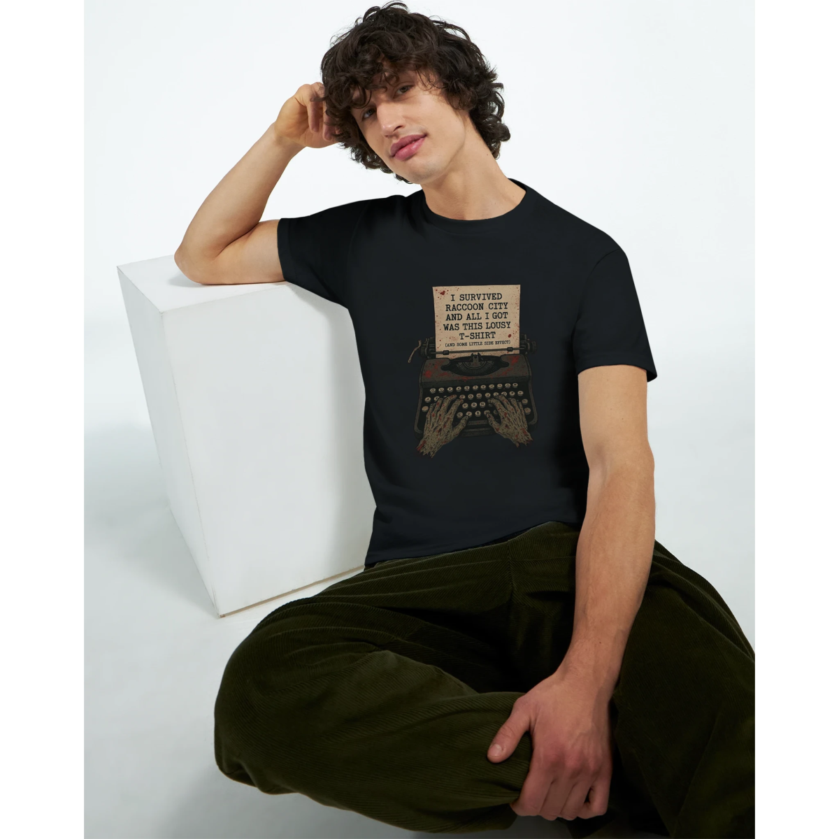 Black Red White Savepoint T-Shirt Front Image_5