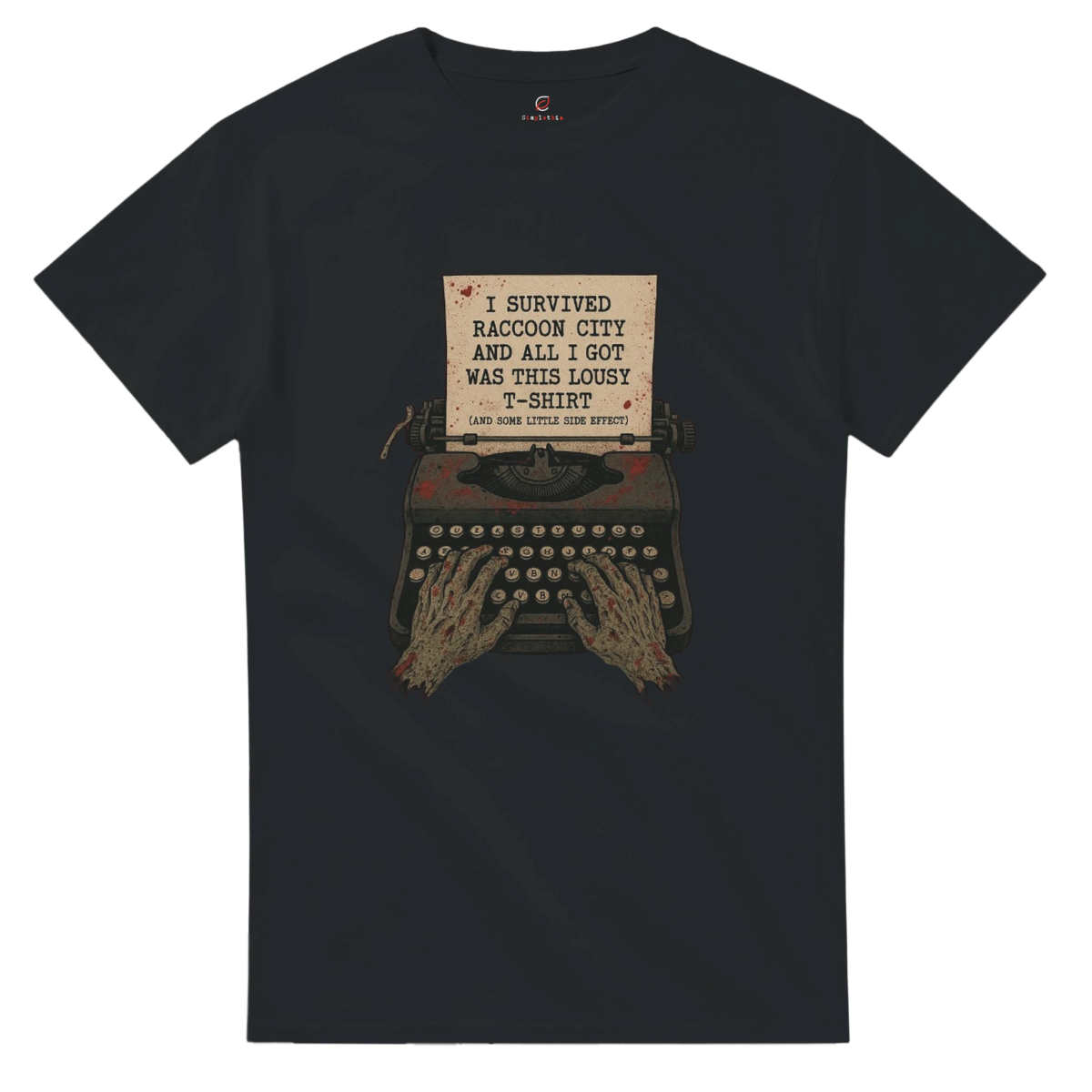 Black Red White Savepoint T-Shirt Front Image_4