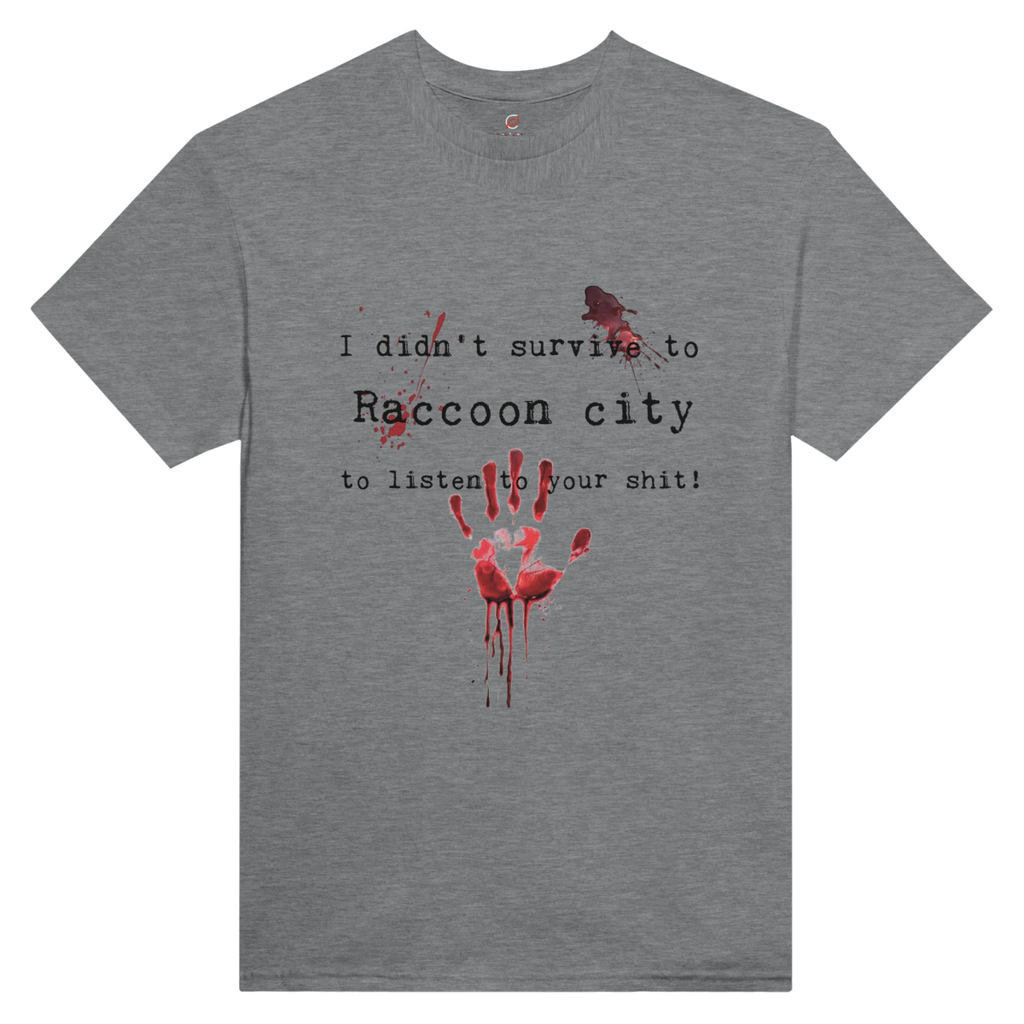 White Grey Survivor T-Shirt Front Image_10