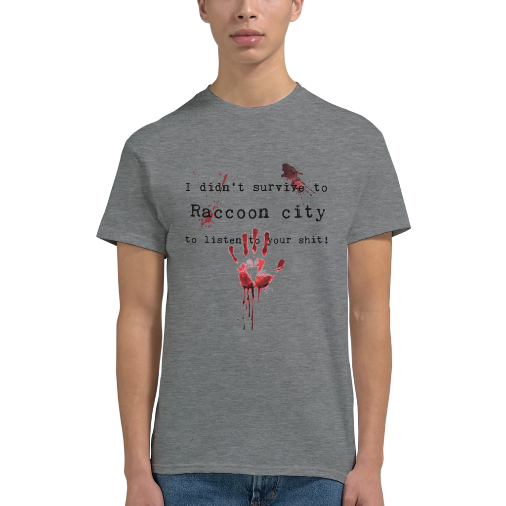 White Grey Survivor T-Shirt Front Image_6