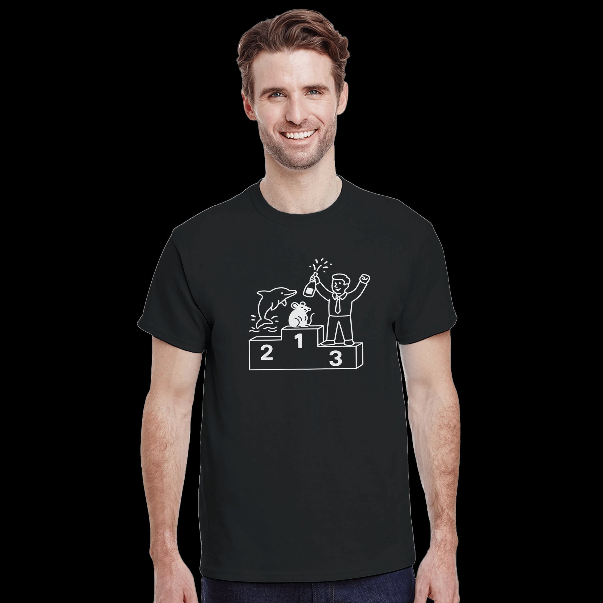 Navy Red Black The Podium T-shirt Front Image_2