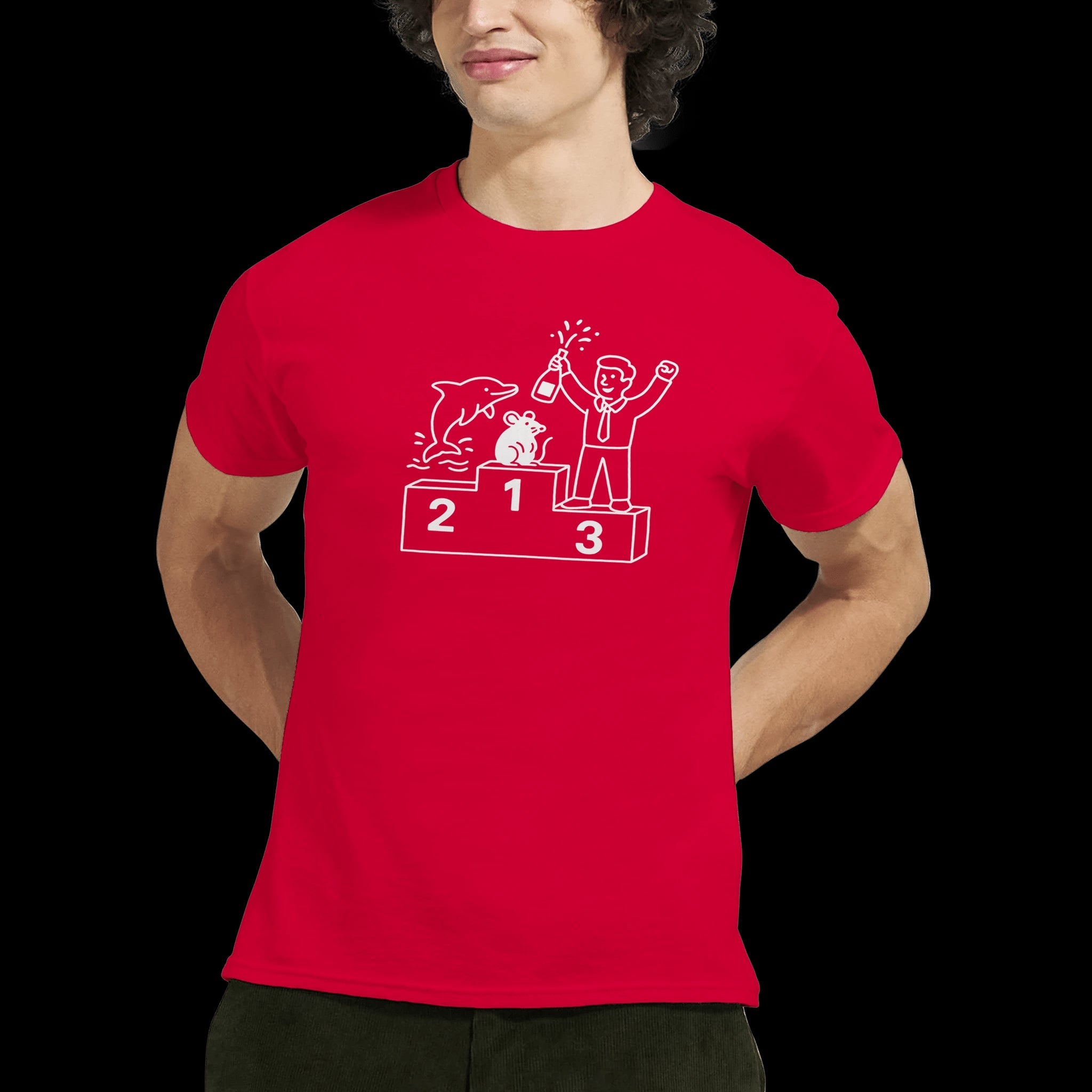 Navy Red Black The Podium T-shirt Front Image_6