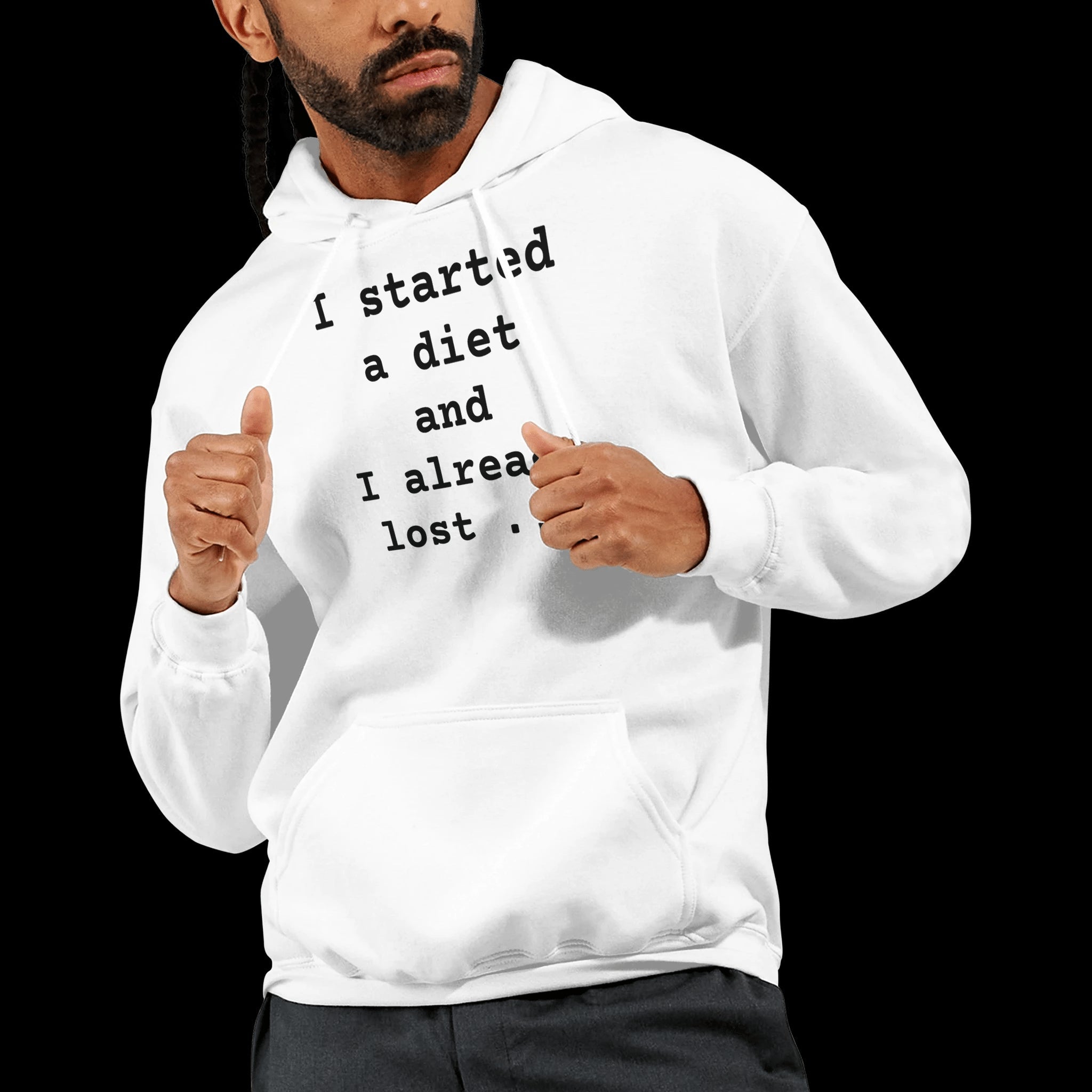 White Gold Blue The Real Diet Hoodie Front Image_5