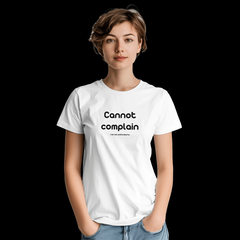 White Pink Blue Unauthorised T-Shirt Front Image_7