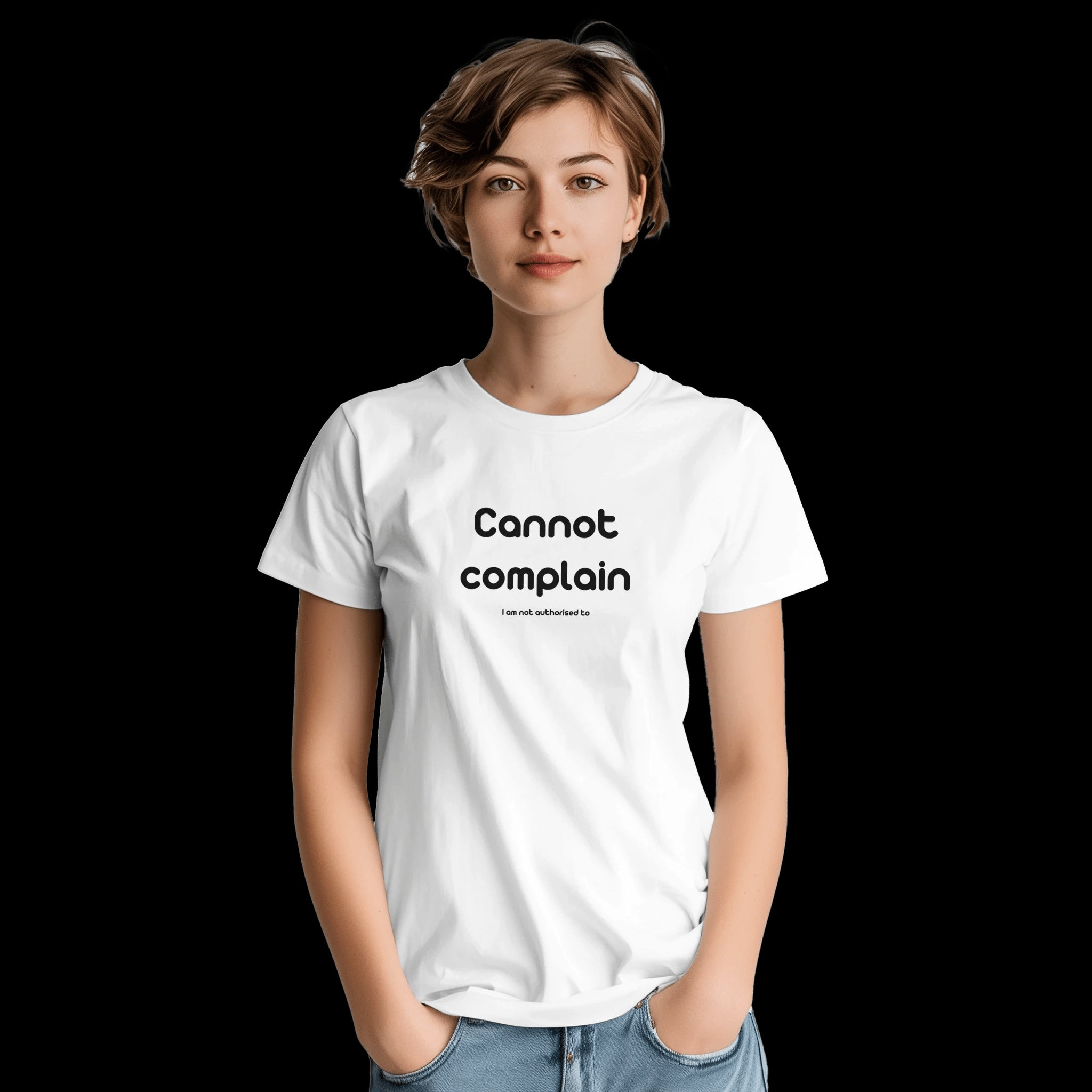 White Pink Blue Unauthorised T-Shirt Front Image_7