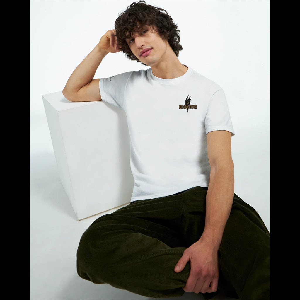 Red Velocicattor Embroidered T-Shirt Front Image_2