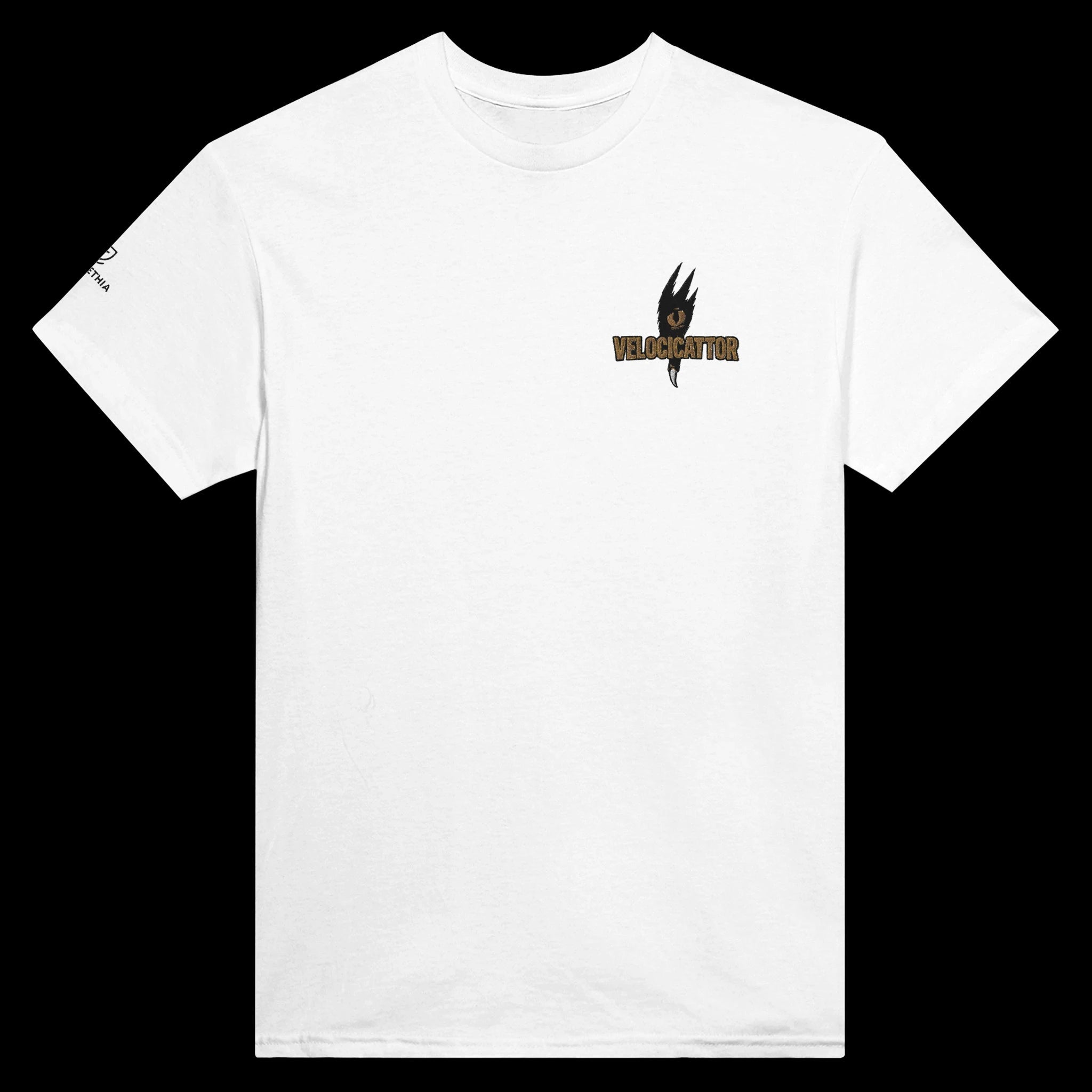 Red Velocicattor Embroidered T-Shirt Front Image_1