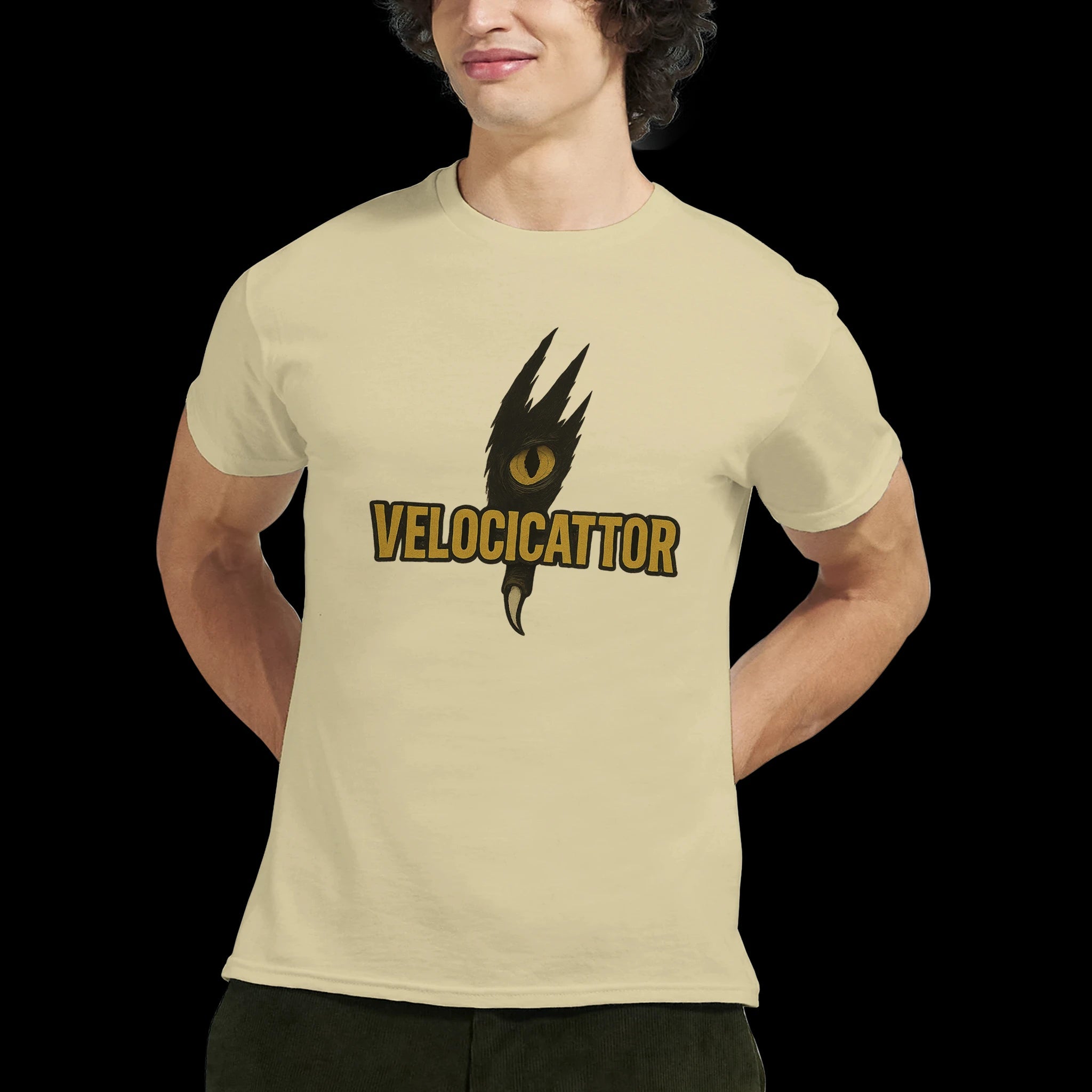 White Velocicattor T-Shirt Front Image_2