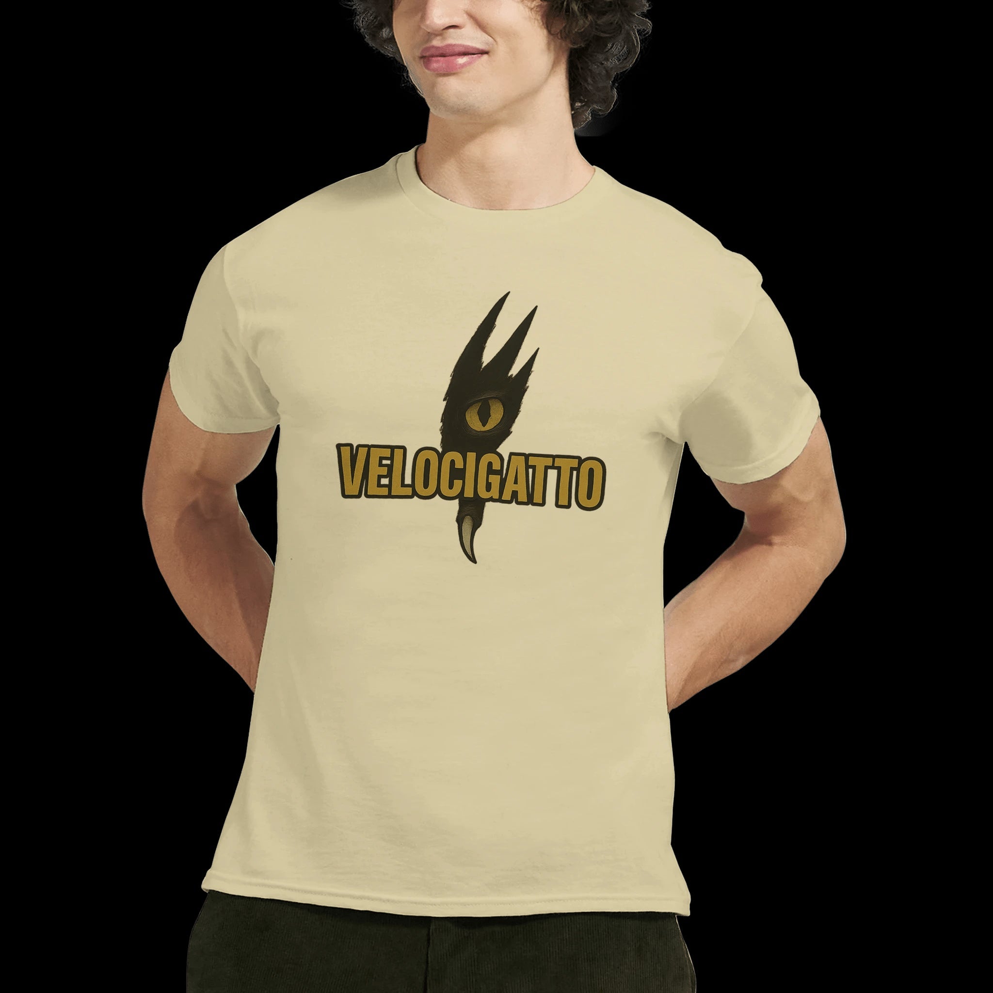 White Velocigatto T-Shirt Front Image_2
