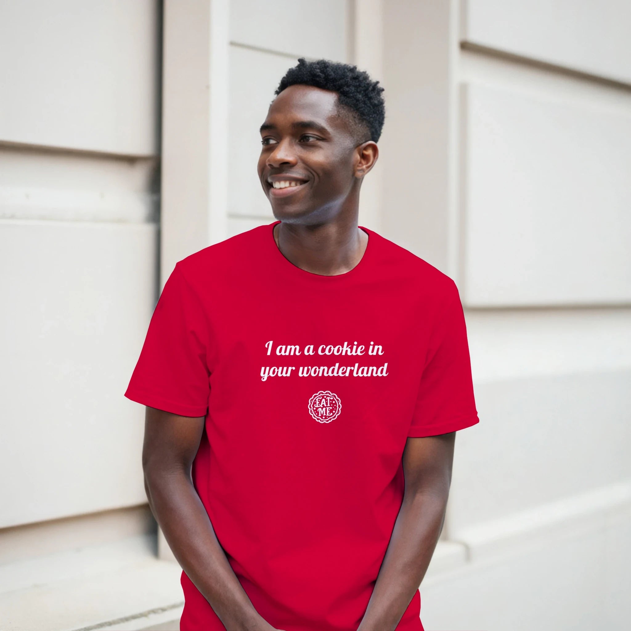 Navy Red Black Wonderland T-Shirt Front Image_10