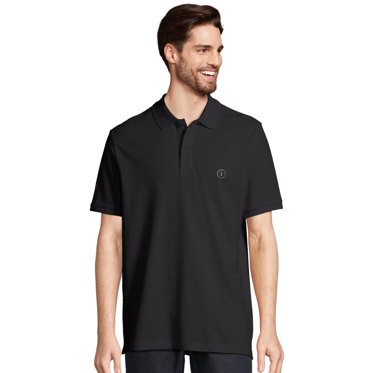 Navy Red Black Blue Grey X Polo Front Image_7